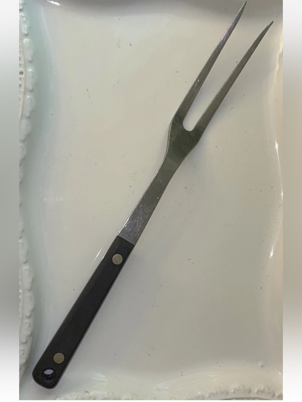 Ekco Flint Stainless Vanadium USA Meat Carving Fork 11.5 inches
